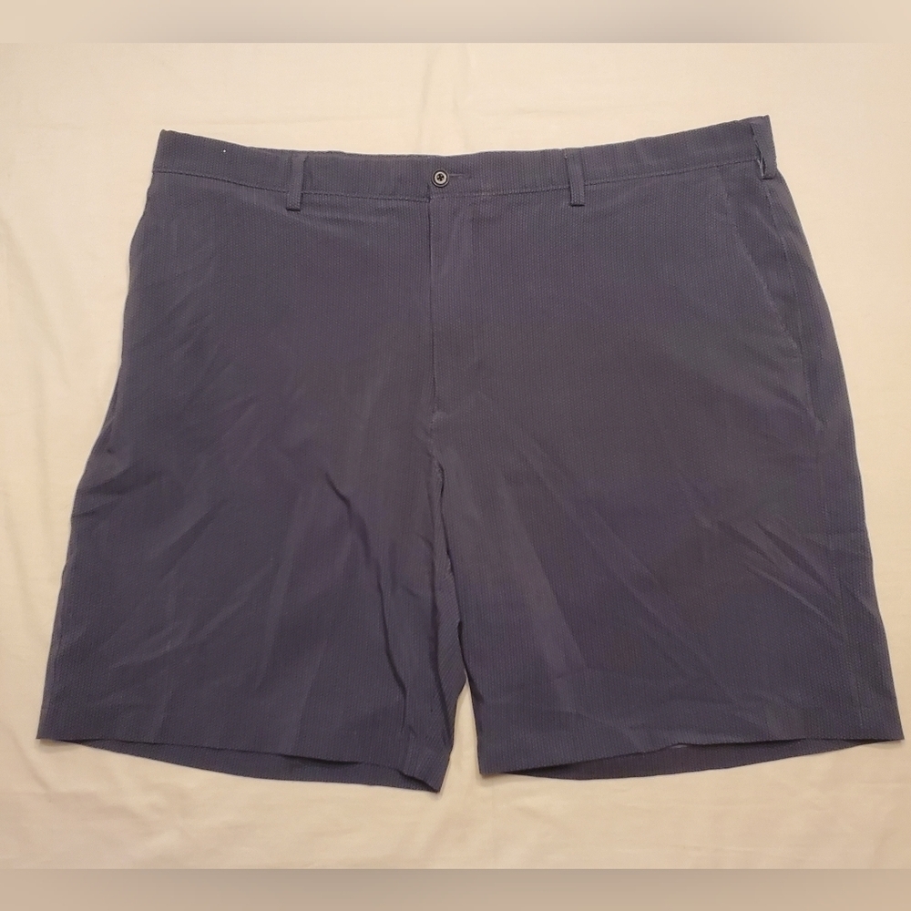 PGA Tour Golf Mens Shorts Size 42 Dark Gray Herringbone Pattern Multiple Pockets